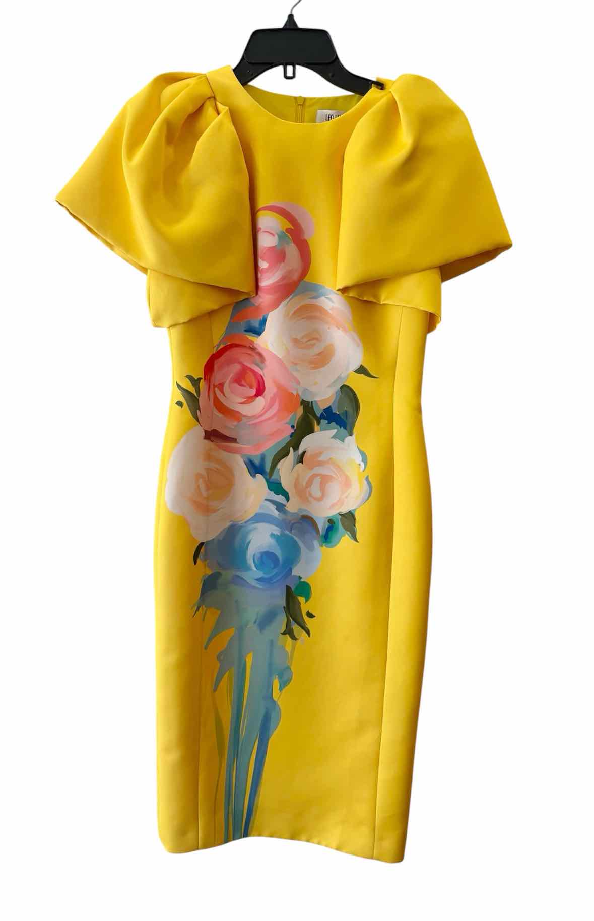 Leo Lin Yellow Multi Size 2 Dress