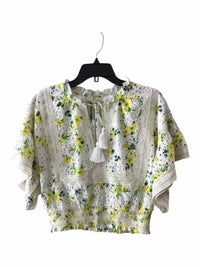 alice + olivia White and Yellow Size L Shirt