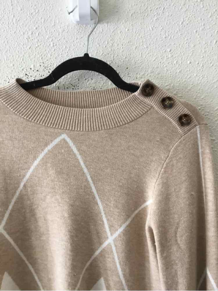 Lele De Baltzac Beige and Cream Size S Sweater