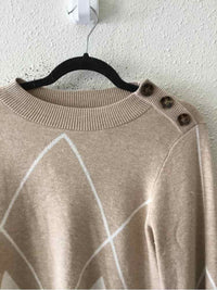 Lele De Baltzac Beige and Cream Size S Sweater