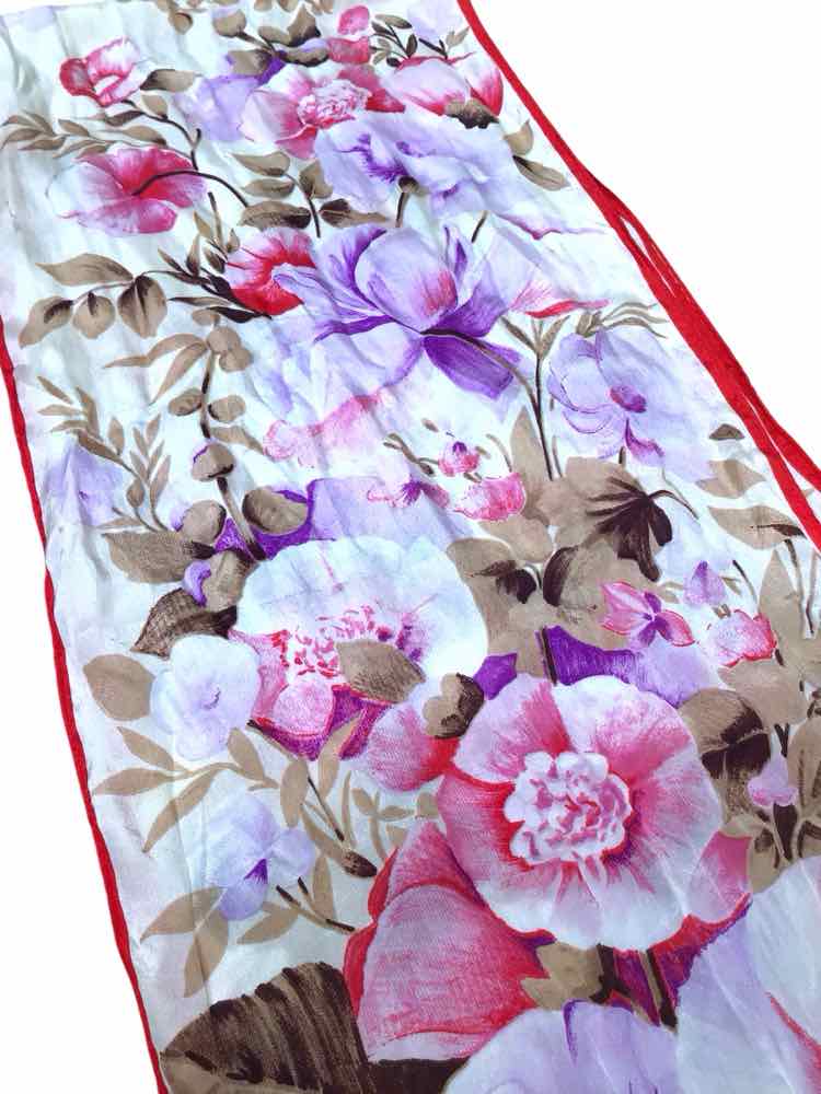 Oscar de la Renta Pink and Purple Scarf