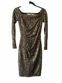 Carmen Marc Valvo Gold Size 4 Dress