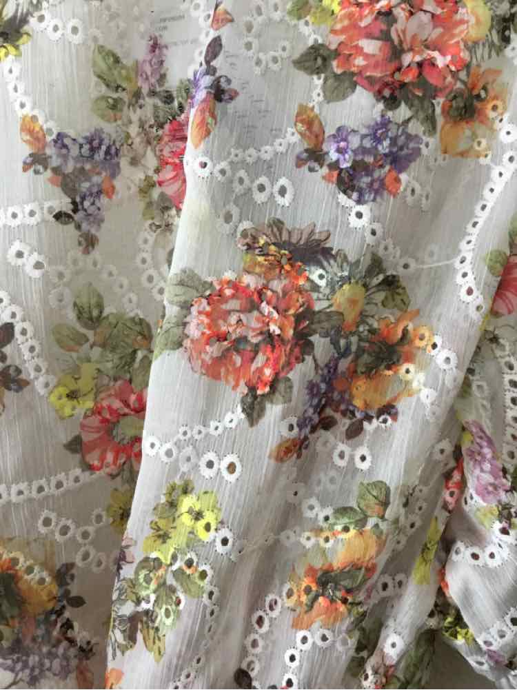 alice + olivia Cream Multi Size L Cardigan