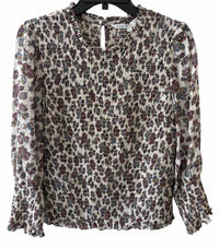 Veronica Beard White Multi Size 8 Shirt