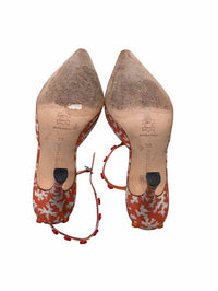 Manolo Blahnik White and Orange Size 38 Shoes