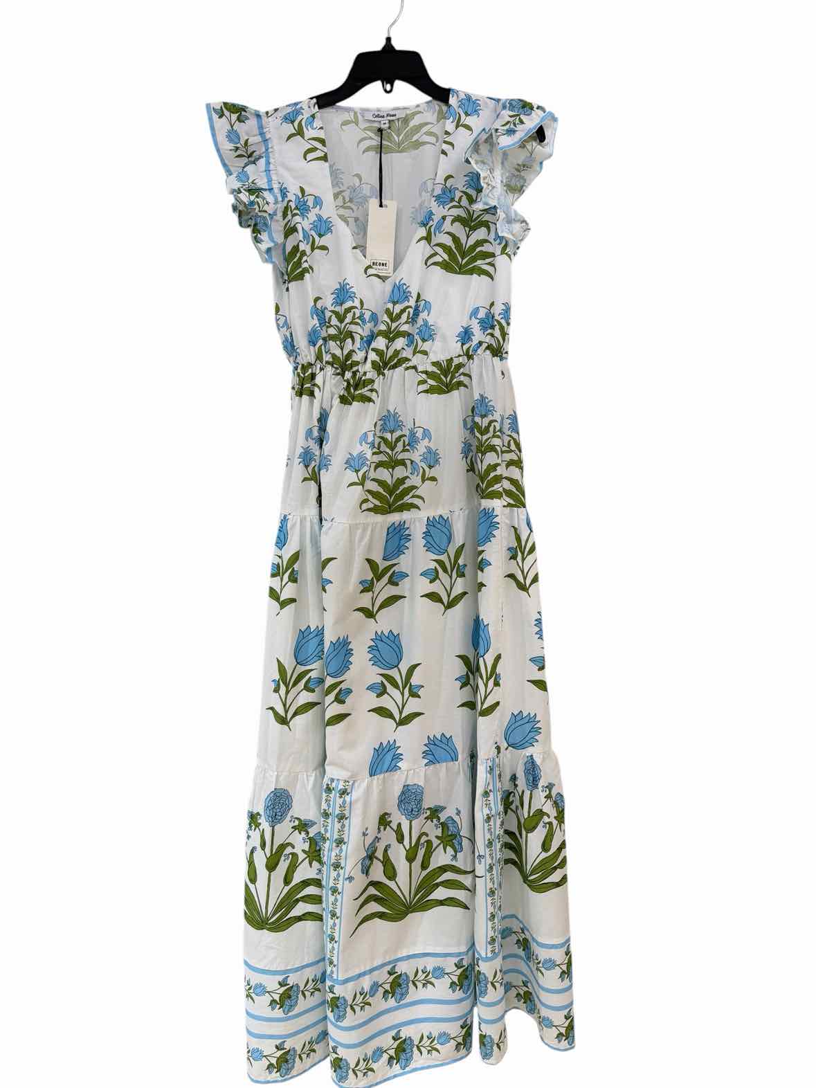 Celina Moon White and Blue Size M Dress