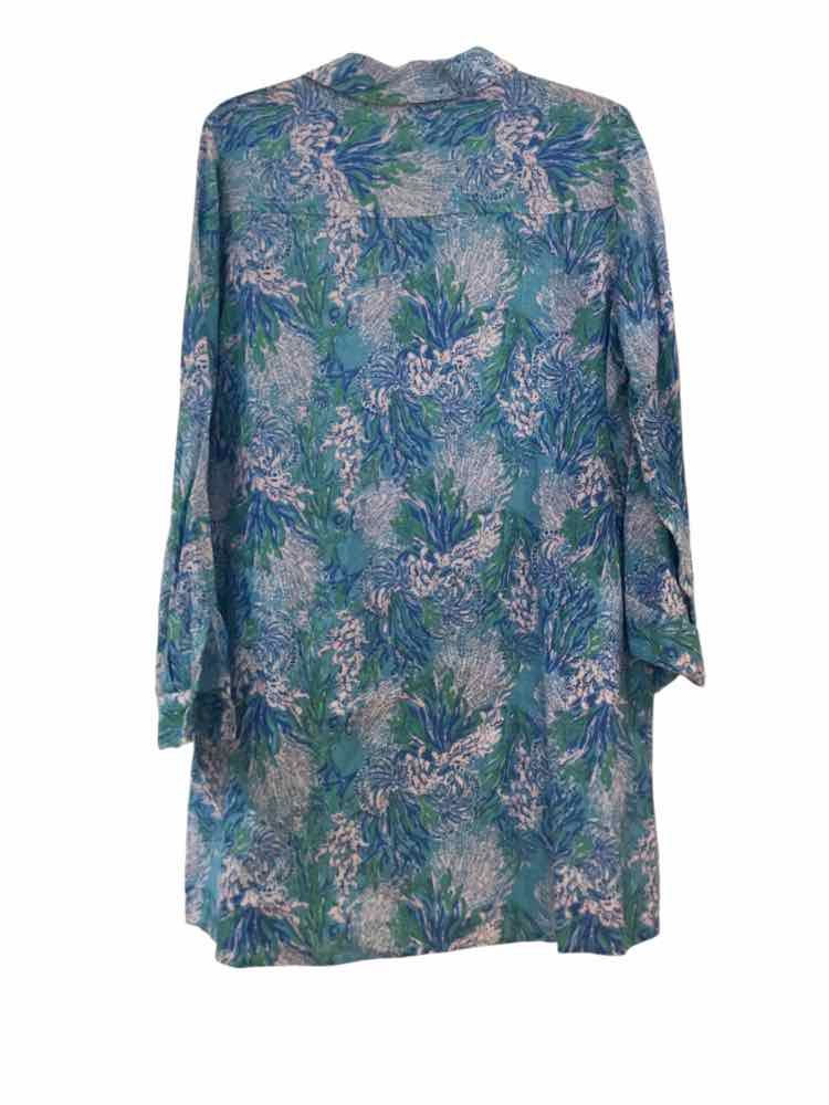 Lilly Pulitzer Aqua and Green Size L Dress