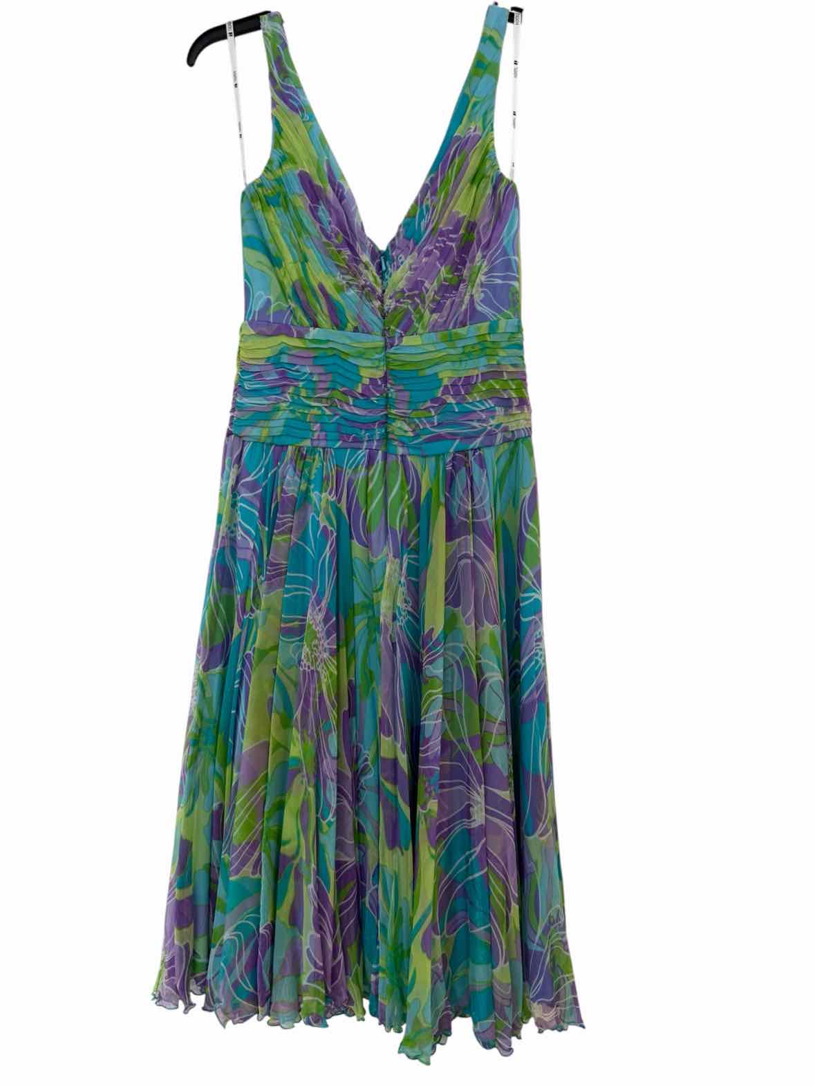 Tadashi Collection Green and Blue Size 4 Dress