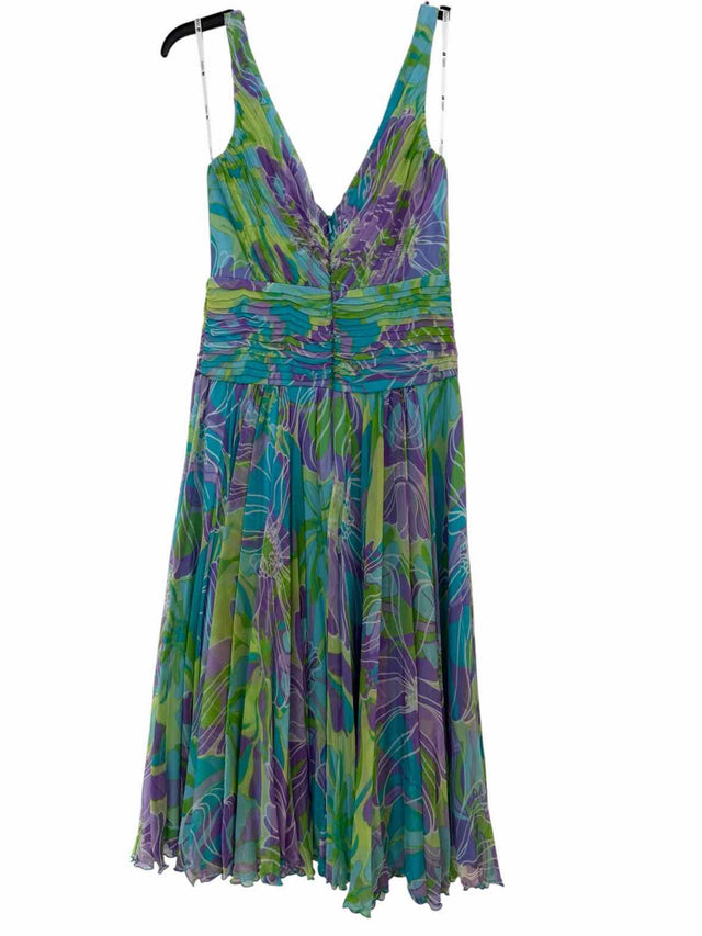Tadashi Collection Green and Blue Size 4 Dress