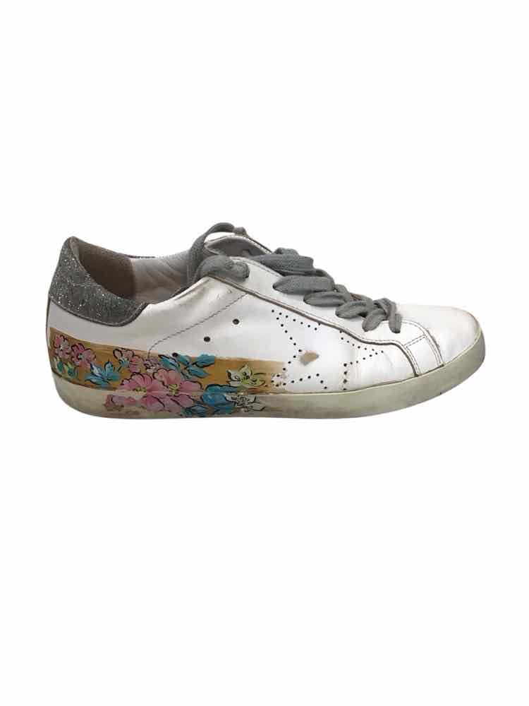 Golden Goose White and Gold Size 37 Shoes