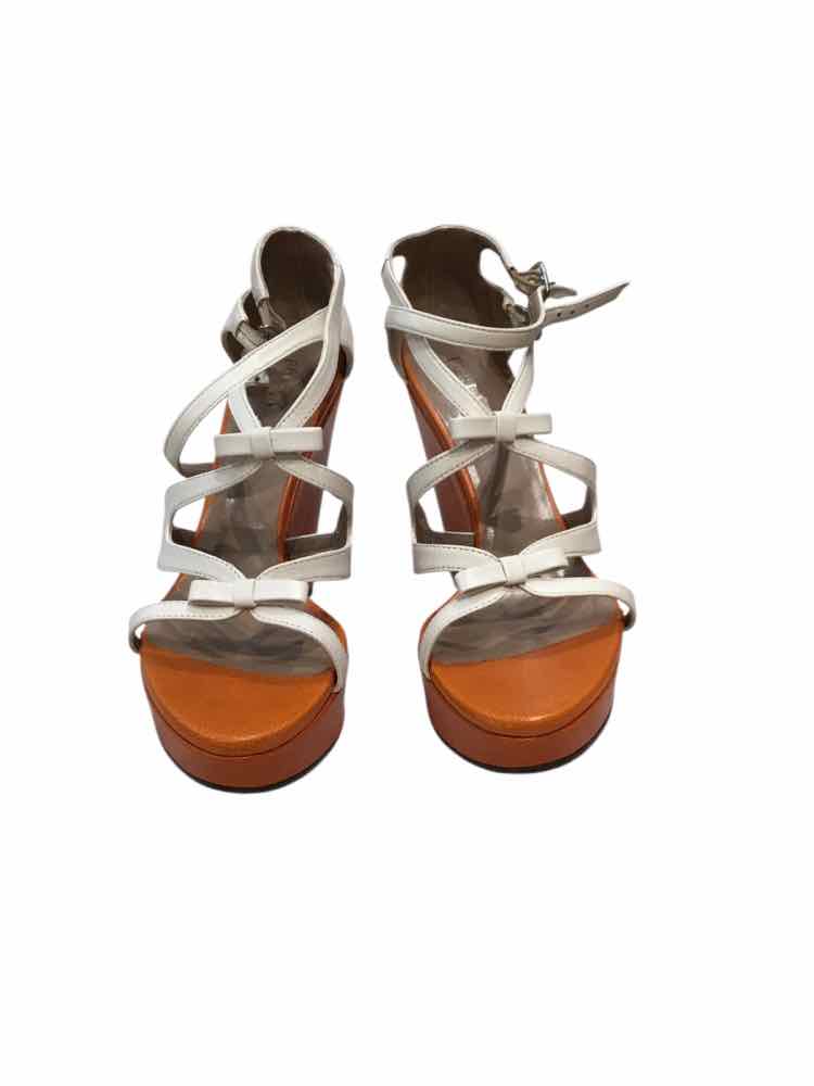 Furla White and Brown Size 37 Shoes