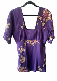 Trina Turk Purple Multi Size M Shirt