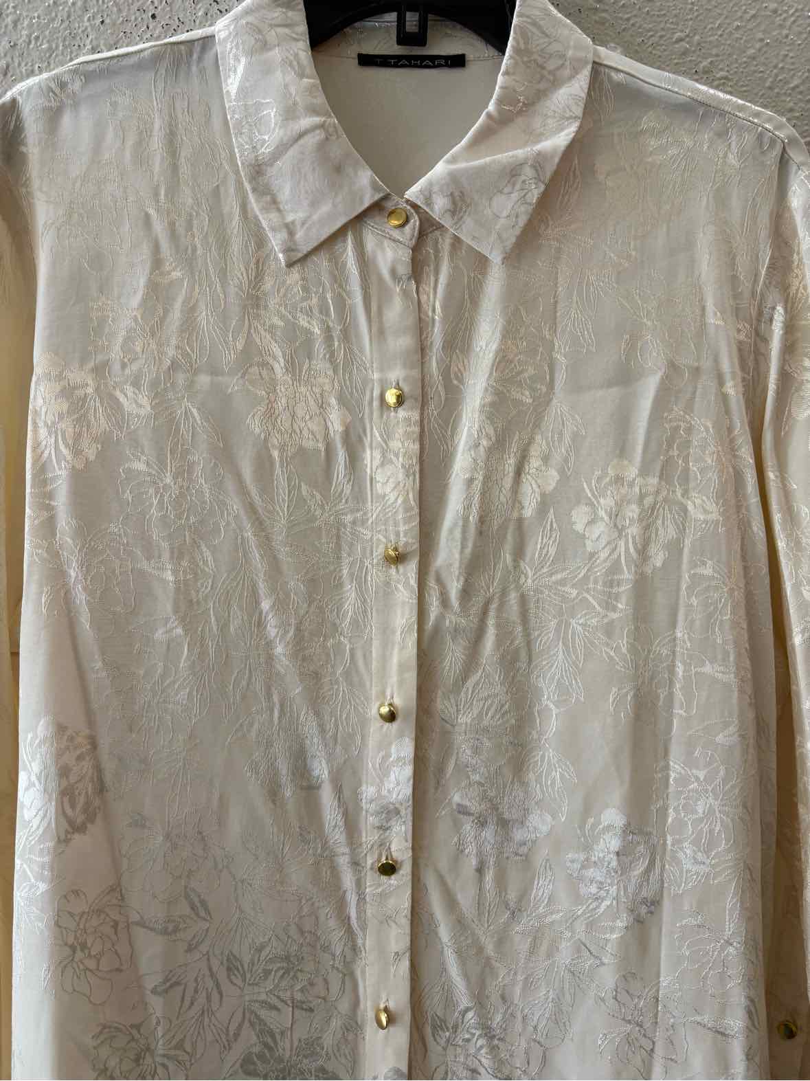 T Tahari Ivory Size L Shirt