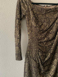 Carmen Marc Valvo Gold Size 4 Dress
