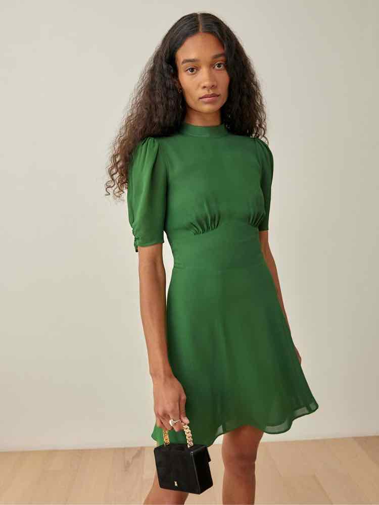 Reformation Green Size 6 Dress