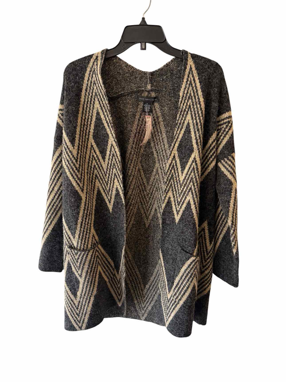 Joan Vass Grey and Brown Size S Cardigan