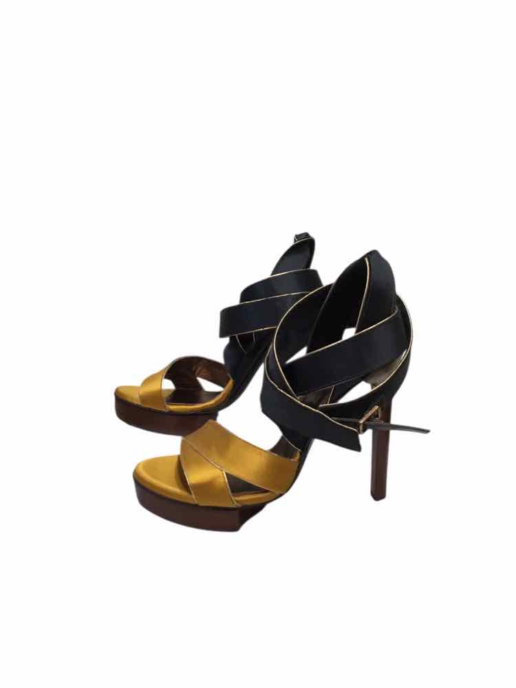 Lanvin Yellow Brown & Black Size 37 1/2 Shoes