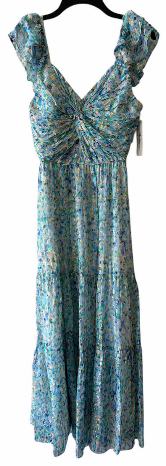 michael strahan modern fit spread collar dress shirt Shoshanna Midnight White Multi Size 2 Gown/Evening Wear – Swap Boutique