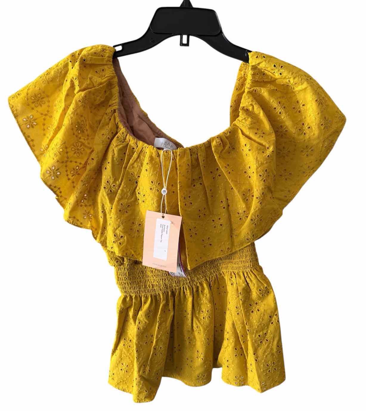 Pearl by Lela Rose Yellow Size 2 Shirt