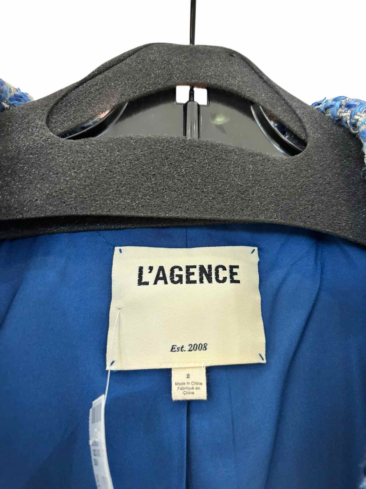 L'Agence Blue Multi Size 2 Blazer