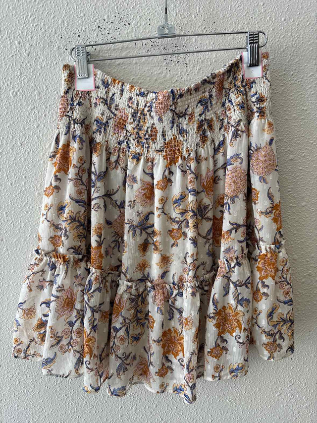 Joie Cream and Blue Size M Skirt