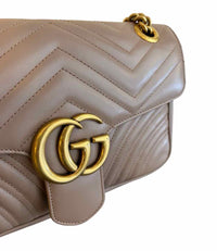 Gucci GG Marmont Small Leather Shoulder B rose mauve Handbag