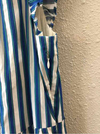 J Crew White and Blue Size M Dress