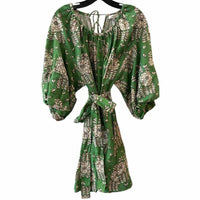 Oroton Green and Cream Size 12 Dress