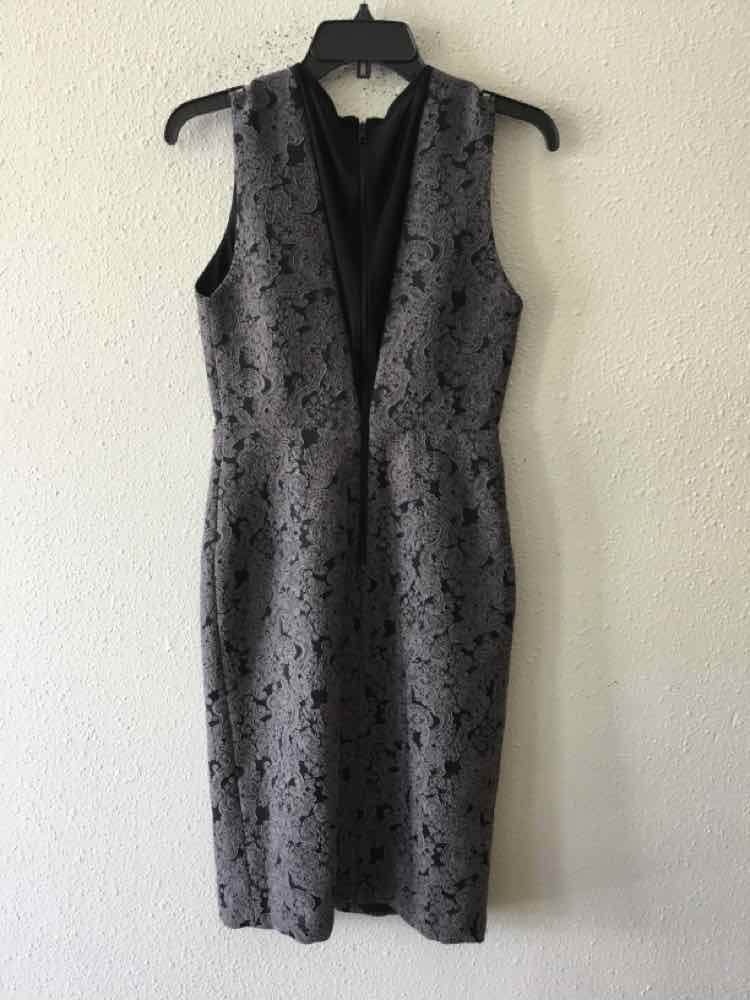 alice + olivia Grey and Black Size 6 Dress