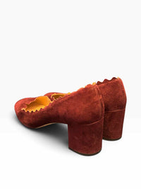 Chloe Burgandy Size 40 Shoes