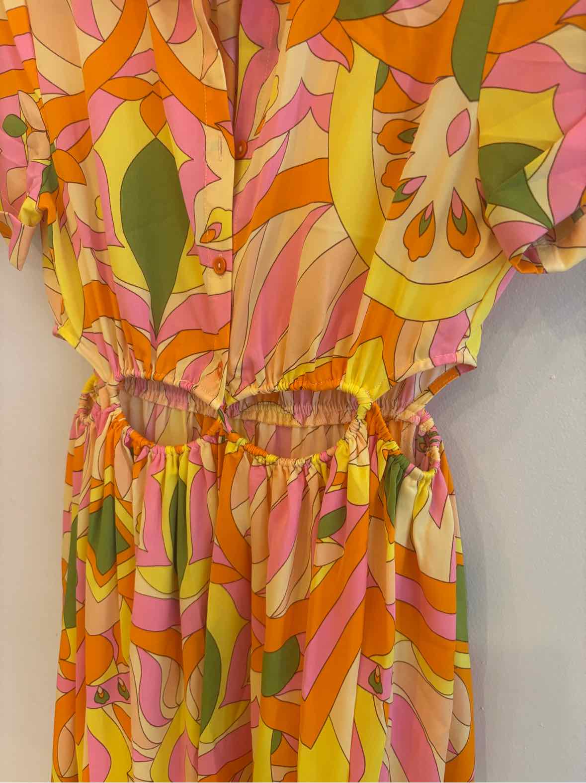 Aakaa Orange Multi Size S Dress