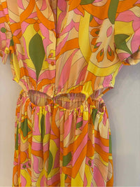 Aakaa Orange Multi Size S Dress