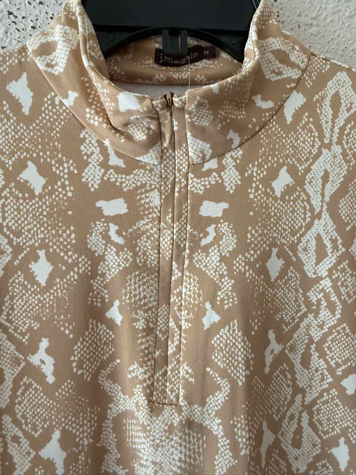 J McLaughlin Tan and White Size M Shirt