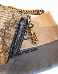 Gucci x Balenciaga beige and brown Handbag