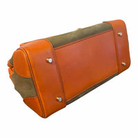 ATORIE Green and Orange Handbag