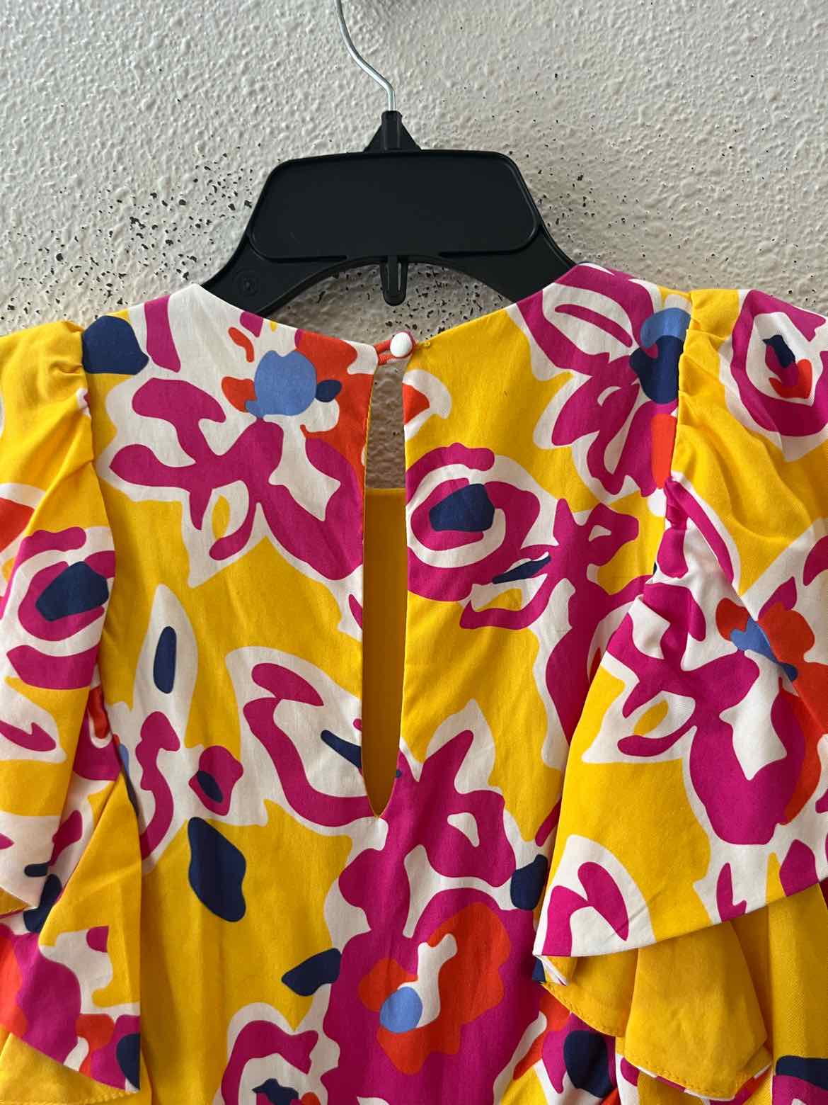 CROSBY by mollie burch Yellow and PInk Size XS Dress