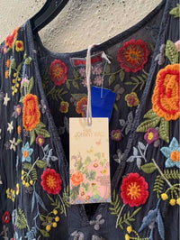 Johnny Was Grey multi Size L Dress