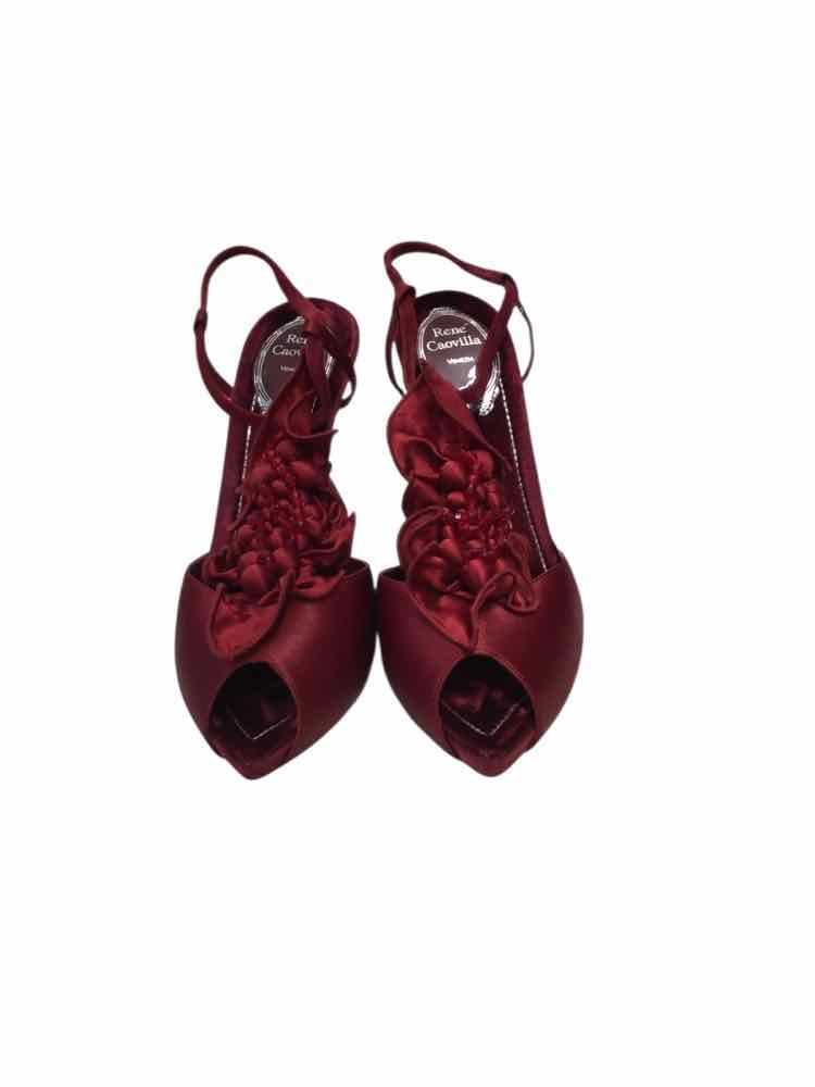 Rene Caovilla Burgandy Size 38 Shoes