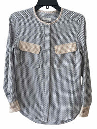 Equipment Femme White Multi Size XS Shirt