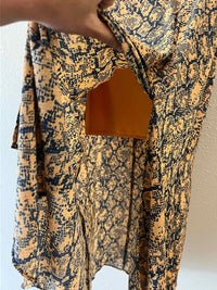 BCBGMax Azria Orange and Navy Size 0 Skirt