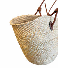 Loewe Small Anagram Basket Bag Cream and Brown Handbag