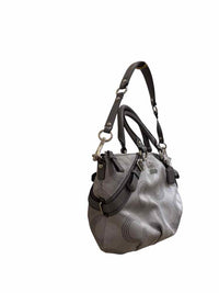 Coach Madison Dotted OP Art Sophia Satche Gray Handbag