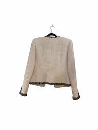 Tahari Cream and Black Size 8 Jacket