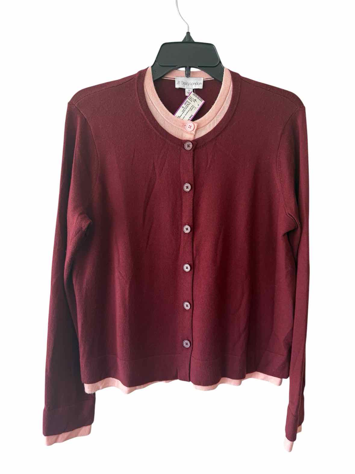 by Stacy London Pink and Burgundy Size S Sweater