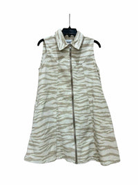 Ganni Nude and White Size 34 Dress