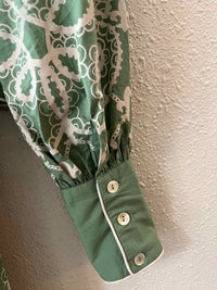 Beyond by Vera Sage Green and White Size No Label Dress