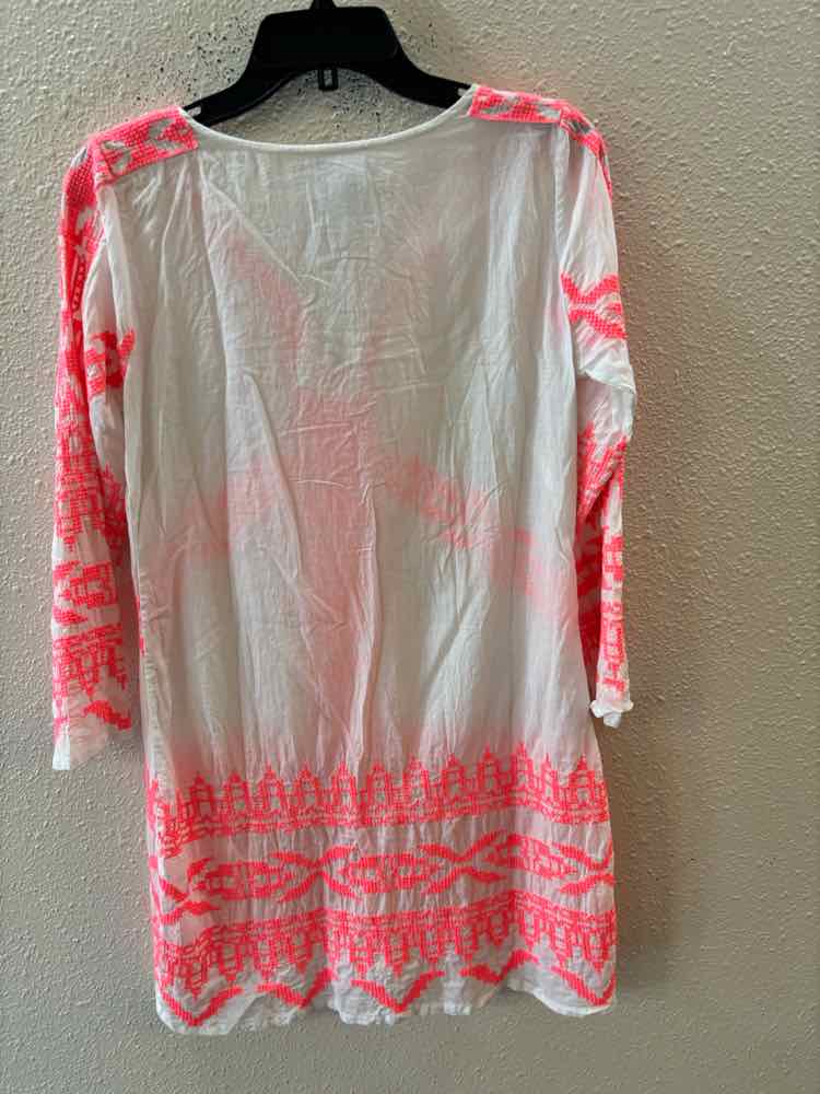 Yoana Baraschi white and neon pink Size S Coverup