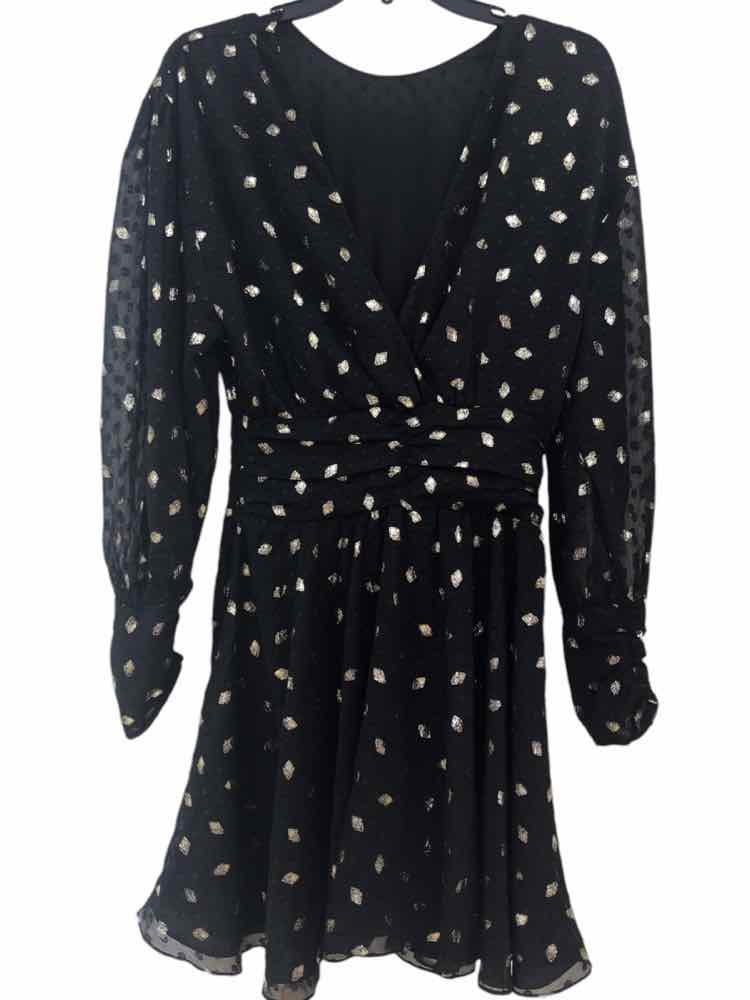 Misa Black and Gold Size XS Dress