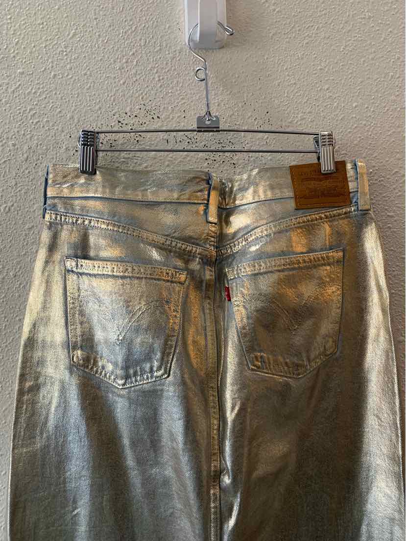 Levi Strauss & Co metallic gold Size 28 Skirt