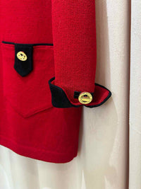 st john Red and Black Size 2 Blazer